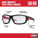 MILWAUKEE'S Safety Glasses,Black Frame,Clear Lens (48-73-2020)